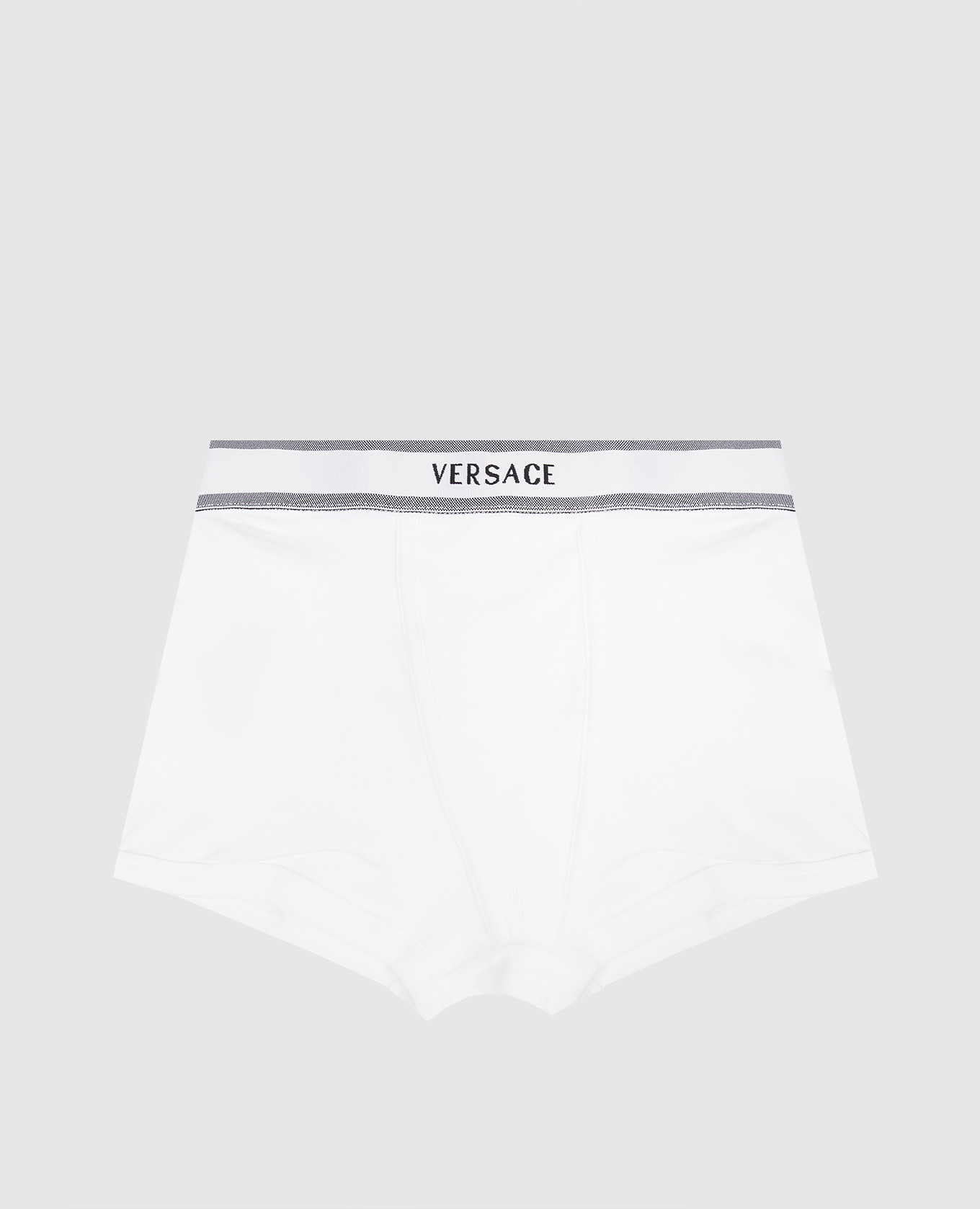 Белые трусики-шорты с узором логотипа