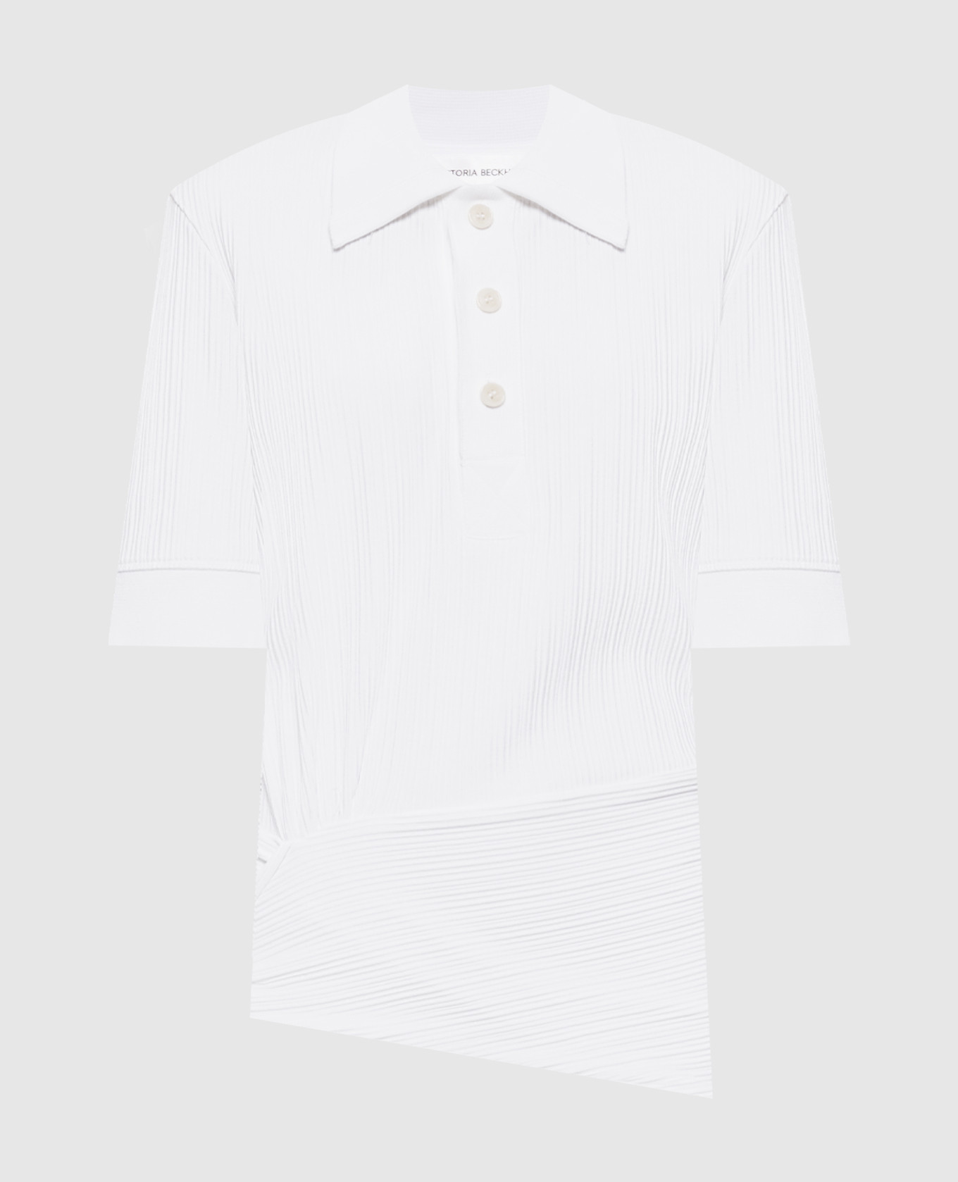

Белое поло в рубчике Twist с монограммой, Белый, Поло