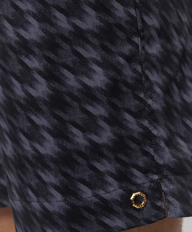 Stefano Ricci Сірі шорти для плавання в принт M6B6200070B65403 зображення 4