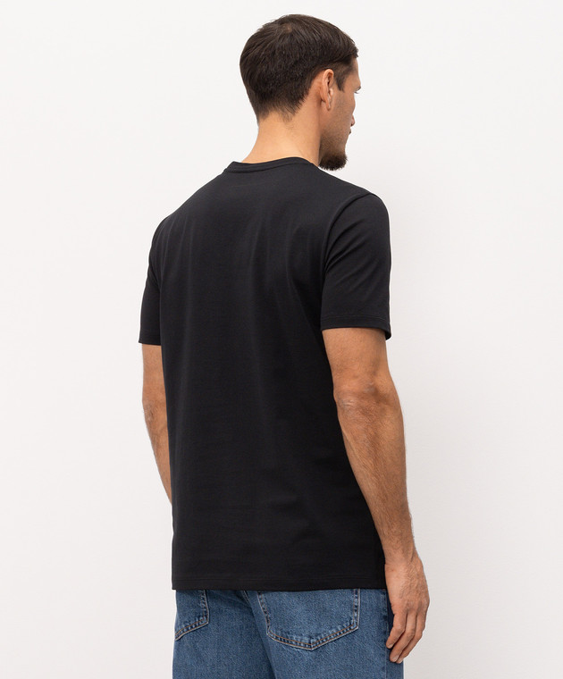 Cashmere&Whiskey Черная футболка с принтом логотипа TSHIRT изображение 3