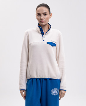 Sporty & Rich Світшот кольору айворі з вишивкою логотипа JA04782315CR10