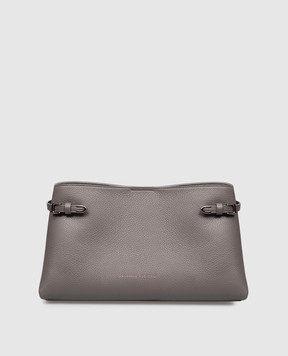 Brunello Cucinelli Серая кожаная сумка с логотипом MBDKB2820P
