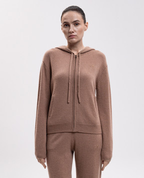Sporty & Rich Бежевая спортивная куртка из кашемира и шерсти CA00283327BE02