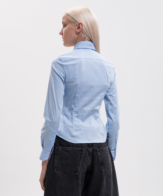 Vetements Блакитна сорочка з нашивкою логотипа WH27SH040LB зображення 4