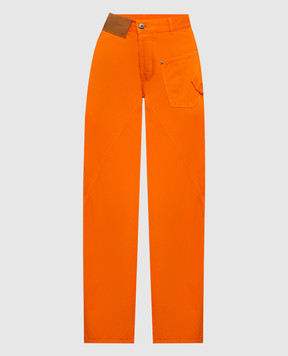 JW Anderson Оранжевые джинсы с логотип патч DT0127PG1933