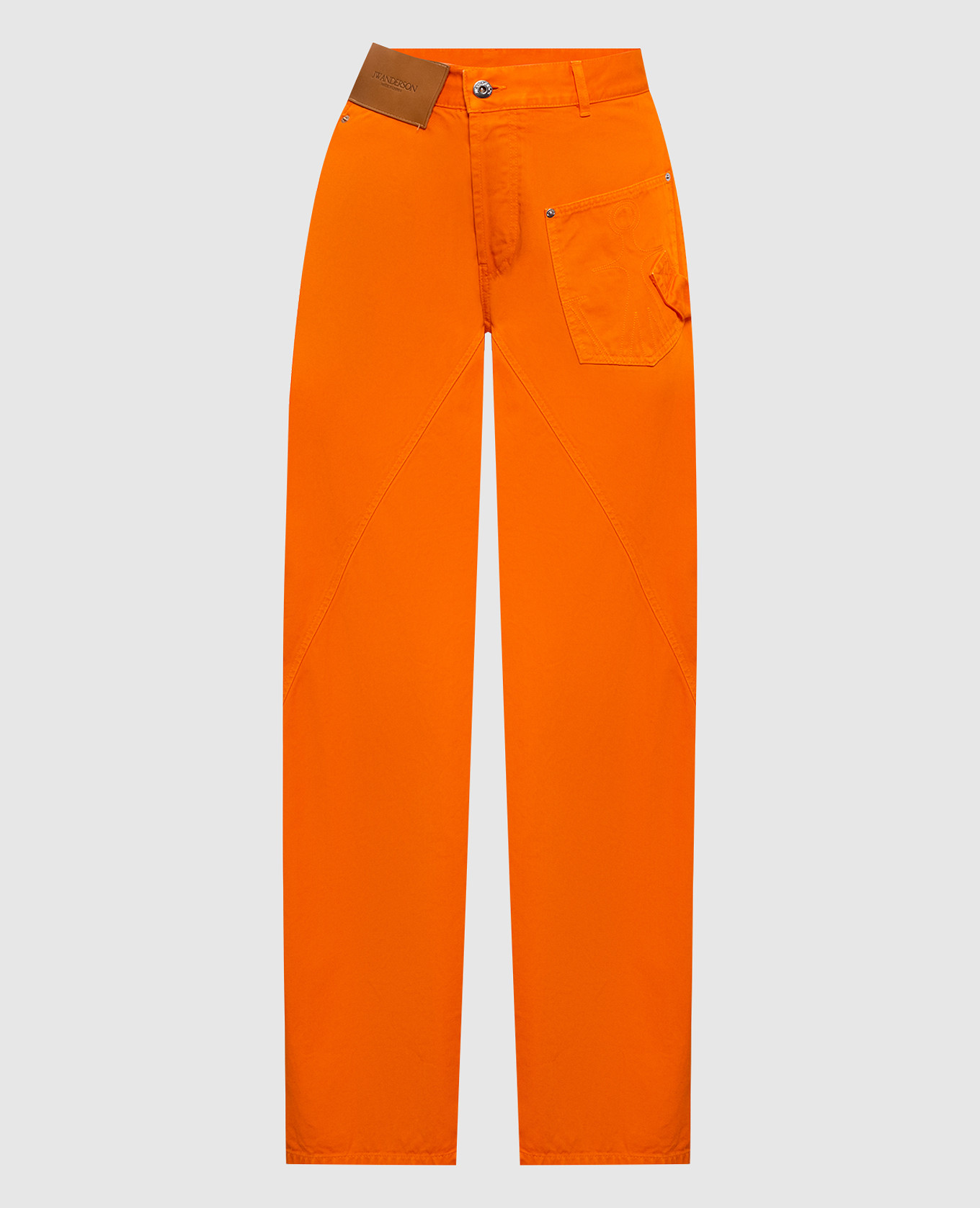 

Оранжевые джинсы с логотип патч, Оранжевый, Прямые джинсы