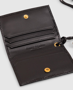 Gianni Chiarini Черный кожаный картхолдер на шнурке PF5039EEL
