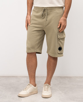 C.P. Company Шорти кольору хакі з логотипом MSB741A110044R