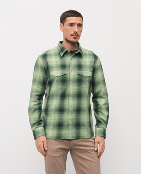 Tom Ford Зелена сорочка в клітинку HDS001FMC305