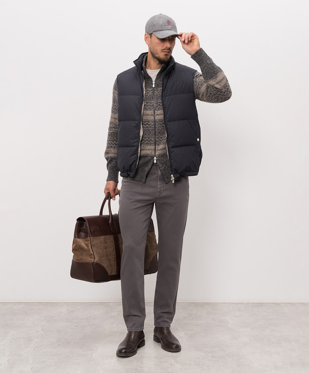 Brunello Cucinelli Сірі джинси з патчем логотипа M277PO2090 зображення 2