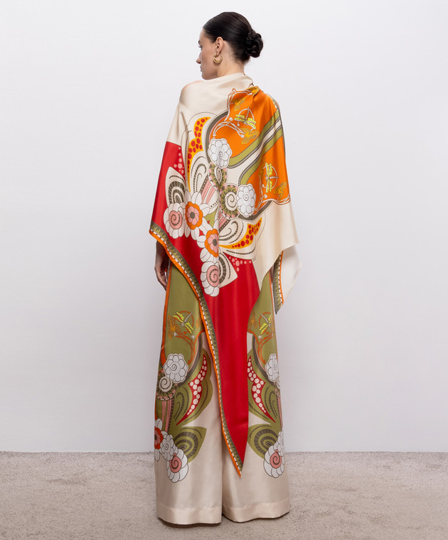 La DoubleJ Блуза Full-On Foulard из шелка с принтом SCA0096SIL029AMB03 изображение 4