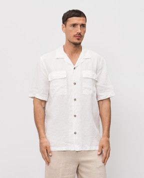 Peserico Біла сорочка з льону R56047T002494