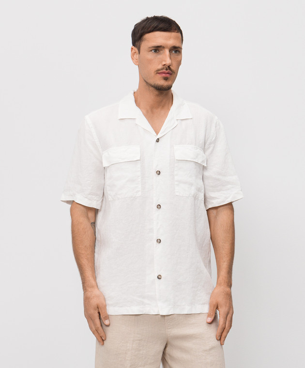 Peserico Біла сорочка з льону R56047T002494 зображення 3