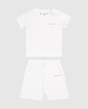 Off-White Дитячий костюм з логотипом та емблемою 44G2X00BS26J001