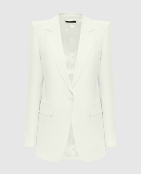 Tom Ford Жакет кольору айворі з вовни та шовку GI3054FAX1666