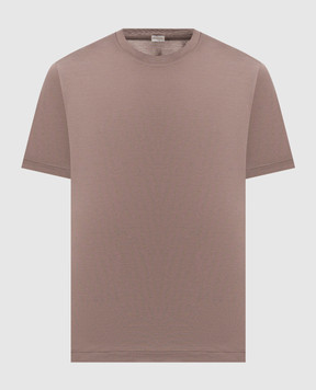 CAPOBIANCO Коричнева футболка з нашивкою логотипа 20M660MK00