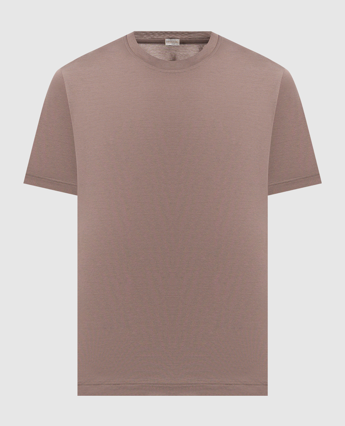 Коричневая футболка с нашивкой логотипа
