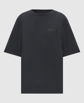 Comme des Fuckdown Чорна футболка з принтом логотипа FMS6CFABM01921