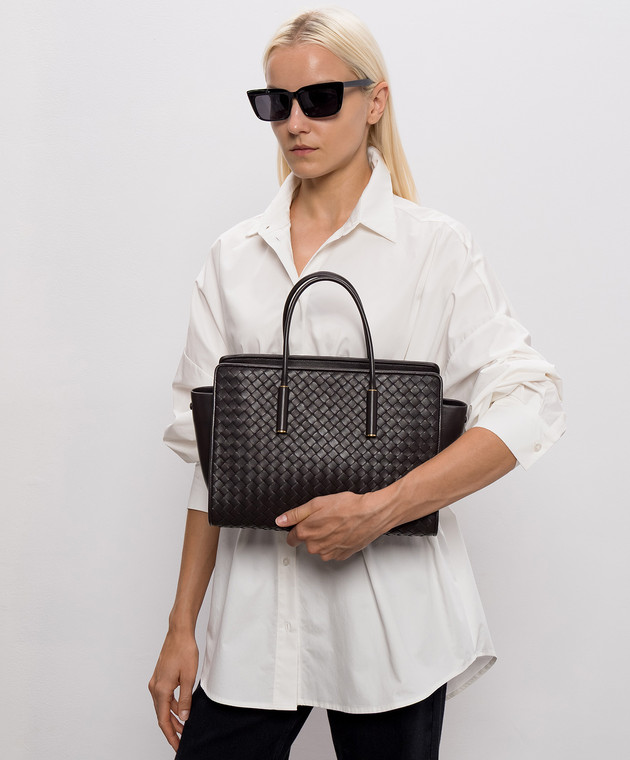 Bottega Veneta Коричнева шкіряна сумка-тоут Barbara 875932V5KD0 зображення 2