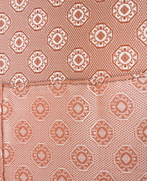 Brunello Cucinelli Коричневый платок-паше в узор MX8740091