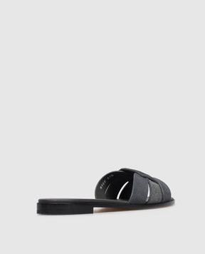 Doucal's Серые замшевые шлепанцы с цепочкой мониль DD8906DEGNUF278