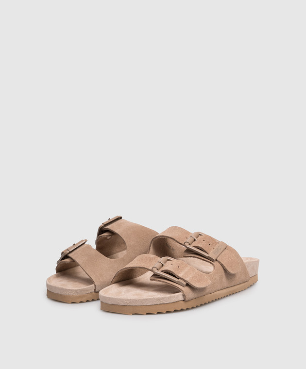 Colors of California Бежеві замшеві шльопанці SLOFI HCBIO56N зображення 2