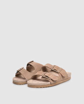 Colors of California Бежеві замшеві шльопанці SLOFI HCBIO56N