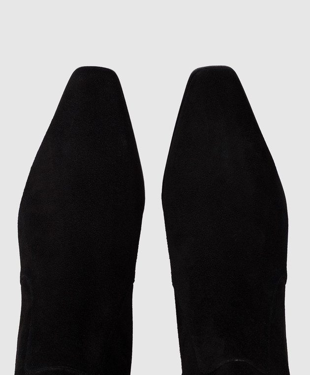 Stuart Weitzman Чорні замшеві ботильйони Stassi SM498 зображення 4