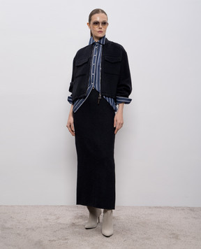 Brunello Cucinelli Сірий бомбер з вовни MD565HZ916