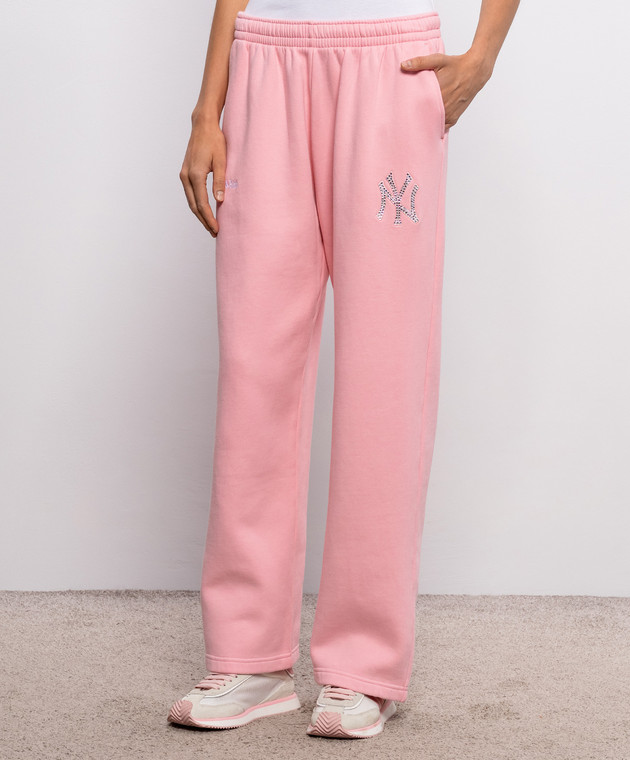 Sporty & Rich Рожеві утеплені спортивні штани Yankees PA0712218300PL151 зображення 3