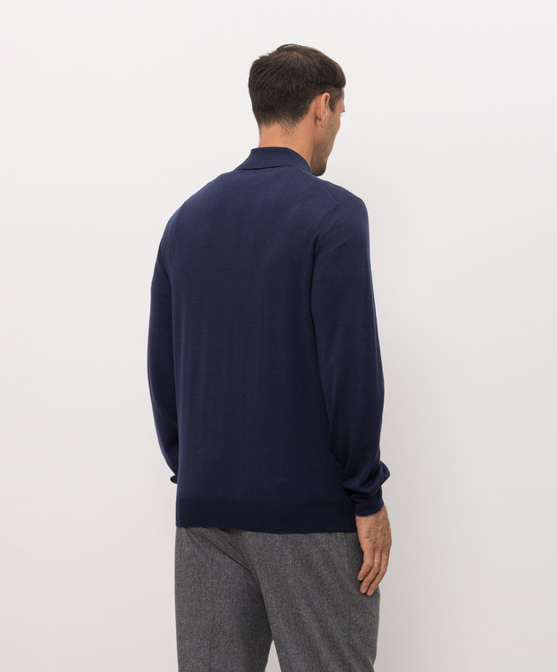 Brunello Cucinelli Синий кардиган из шерсти и кашемира M2400106 изображение 4