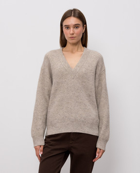 Brunello Cucinelli Бежевий пуловер з кашеміром та вовною MTX755602P