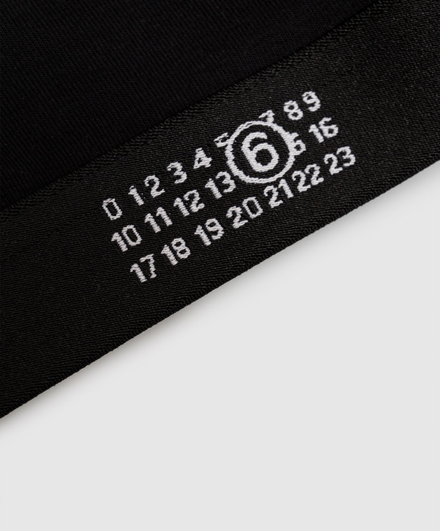 Maison Margiela MM6 Черный топ с узором эмблемы MKRG80060 изображение 3