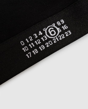 Maison Margiela MM6 Черный топ с узором эмблемы MKRG80060