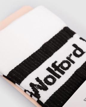 Wolford Білі шкарпетки з візерунком логотипа 45046