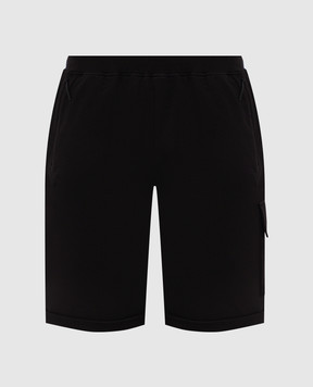 C.P. Company Metropolis Чорні шорти з патчем LSB012A006452W