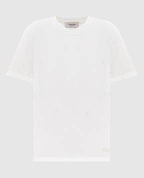 Agnona Белая футболка с вышивкой логотипа TT1105LY2050