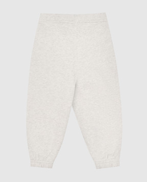 Off-White Дитячі сірі меланжеві джогери з принтом логотипа 44BXD001F26F002