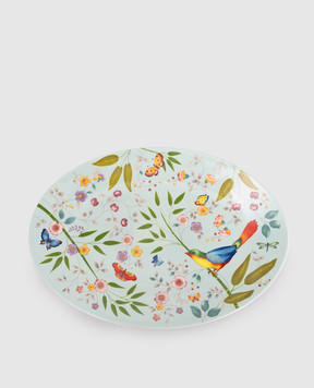 Geminiano Cozzi 1765 Блакитне порцелянове овальне блюдо Incanto di Primavera TTCFL20369065