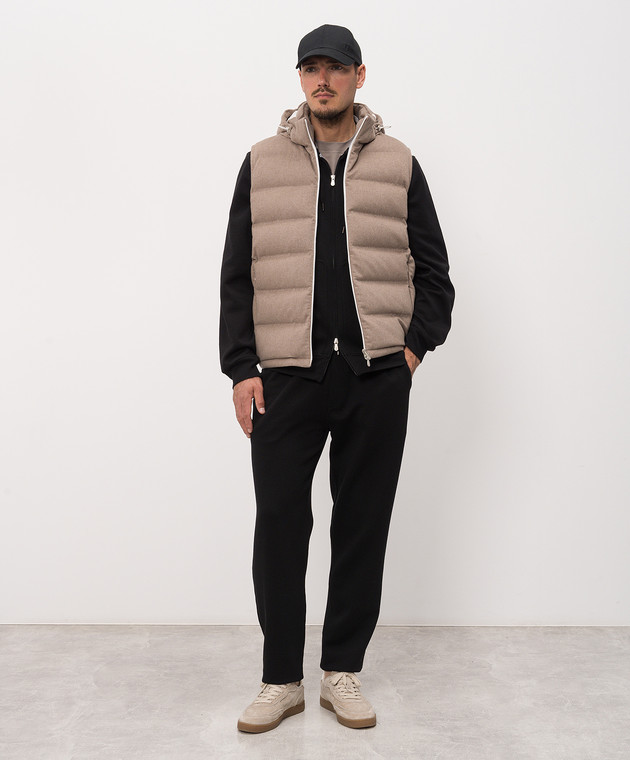 Brunello Cucinelli Бежева футболка з принтом емблеми M0B138440 зображення 2