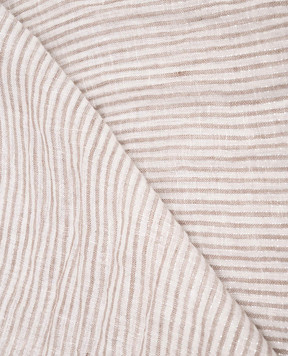 Brunello Cucinelli Бежевый шарф из льна в полоску MSCDAGL73