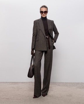 Max Mara Коричневый гольф SALUTO из шерсти MXMSALUTO