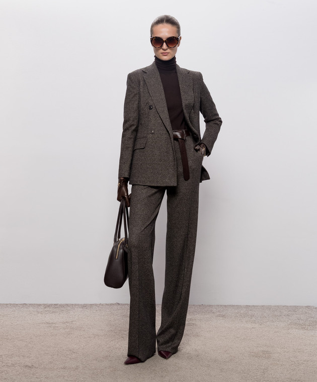 Max Mara Коричневый гольф SALUTO из шерсти MXMSALUTO изображение 2