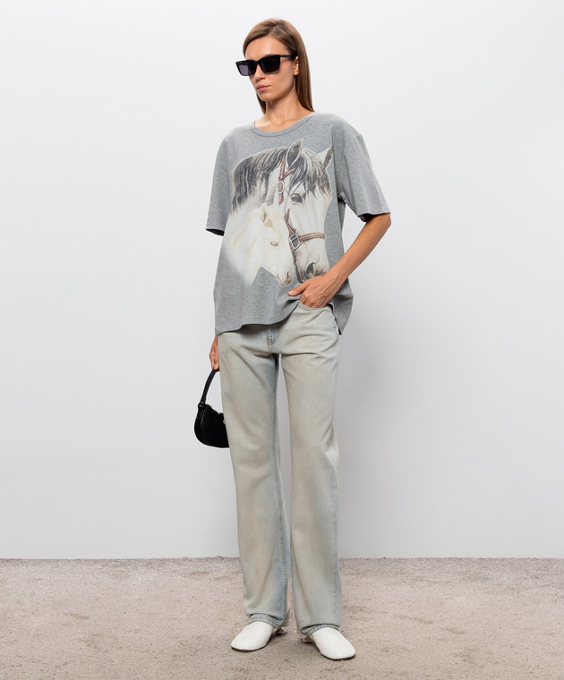 Maison Margiela MM6 Голубые джинсы с эффектом потертости S62LB0223M30055 изображение 2