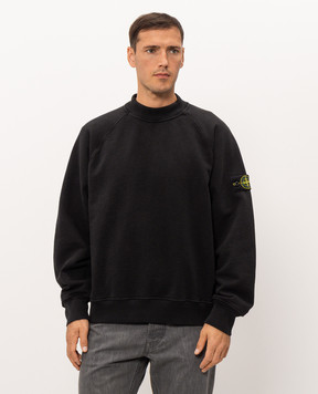 Stone Island Черный свитшот с патчем логотипа L2S156100053S0458