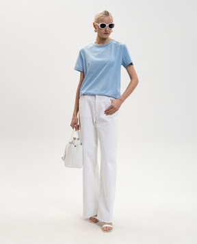 Fabiana Filippi Блакитна футболка з ланцюжком моніль JED266F133L796