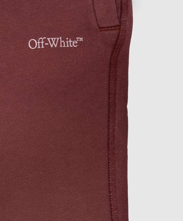 Off-White Детские розовые джогера с принтом 44BCH001F26F001 изображение 3