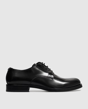 Dolce&Gabbana Черная кожаная дерби с монограммой DG A10888A1203