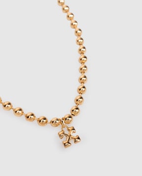 Off-White Золотисте намисто з емблемою Arrow OWOB13WF25MET001