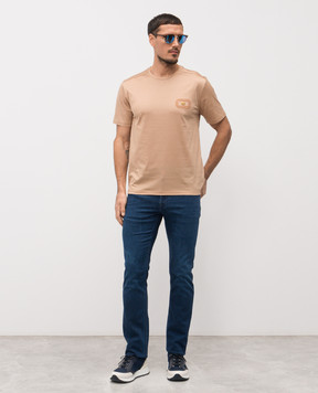 Stefano Ricci Коричневая футболка с логотипом MNH6104960TE0001